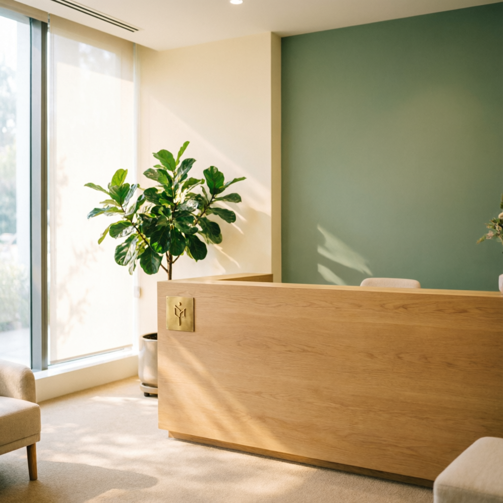 Calm, warm clinic interior